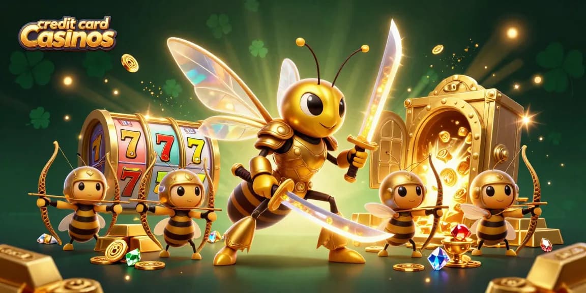 Experience thrilling credit card casinos with vibrant 3D cartoon action and game elements.