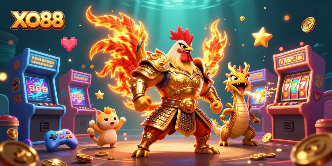 Experience thrilling gambling with XO88 through vivid slots and animated characters.