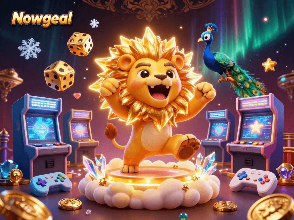 Engage with Nowgoal for winning strategies in a vibrant casino-themed illustration.
