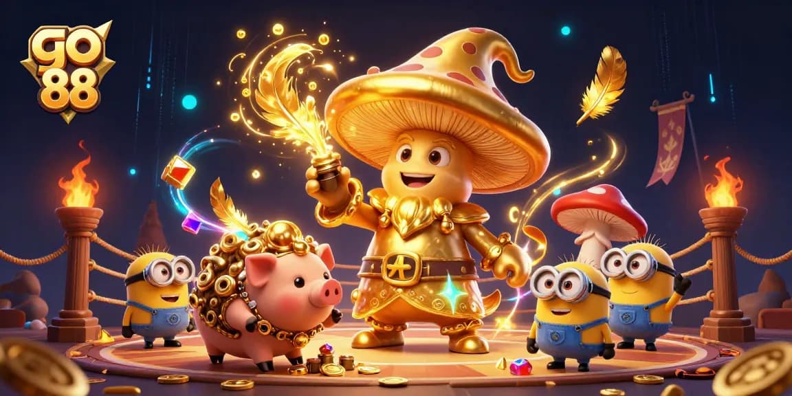 Experience the enchanting gameplay at go 88 with magical creatures and vibrant casino elements.