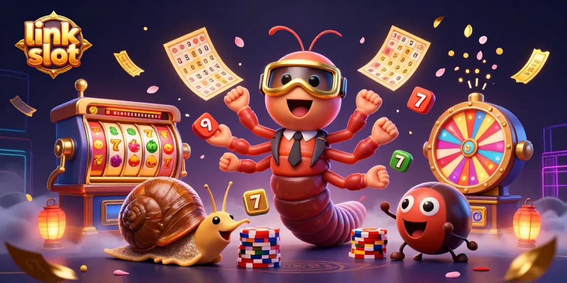 Slot permainan link slot dengan dealer dan karakter menarik di kasino virtual.