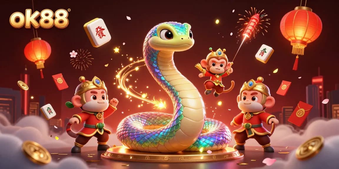 Engage in exciting games at ok88 featuring a vibrant 3D celebration of luck and chance.