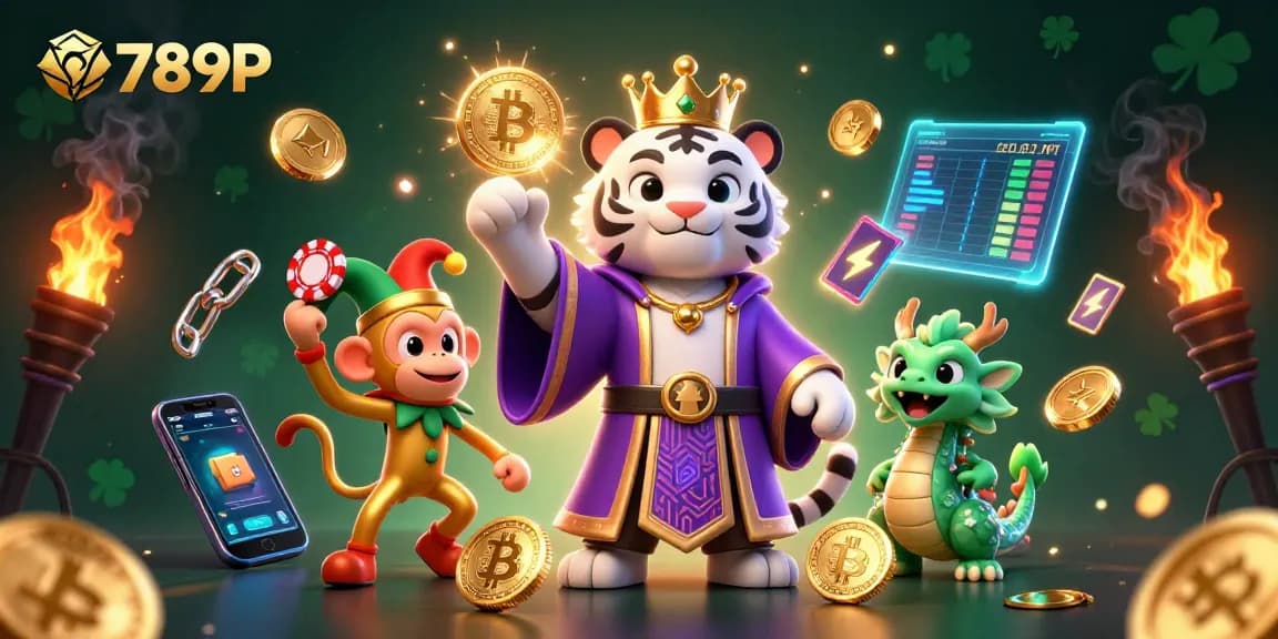 Visualize 789P’s exhilarating online casino experience with stunning characters and vibrant gambling elements.