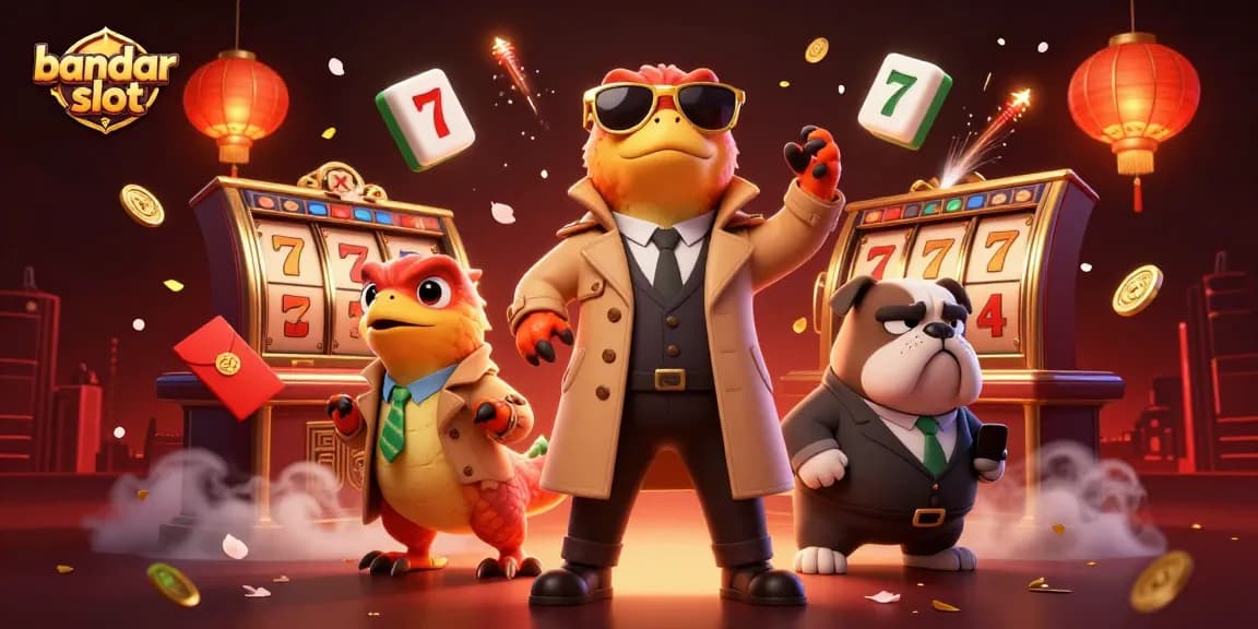 Engage in thrilling bandar slot action with raptors in a casino scene.