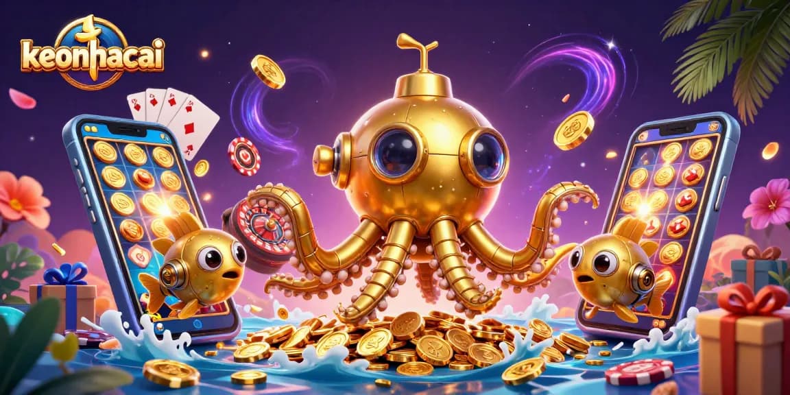 Explore keonhacai betting strategies with a vibrant 3D casino-themed illustration.