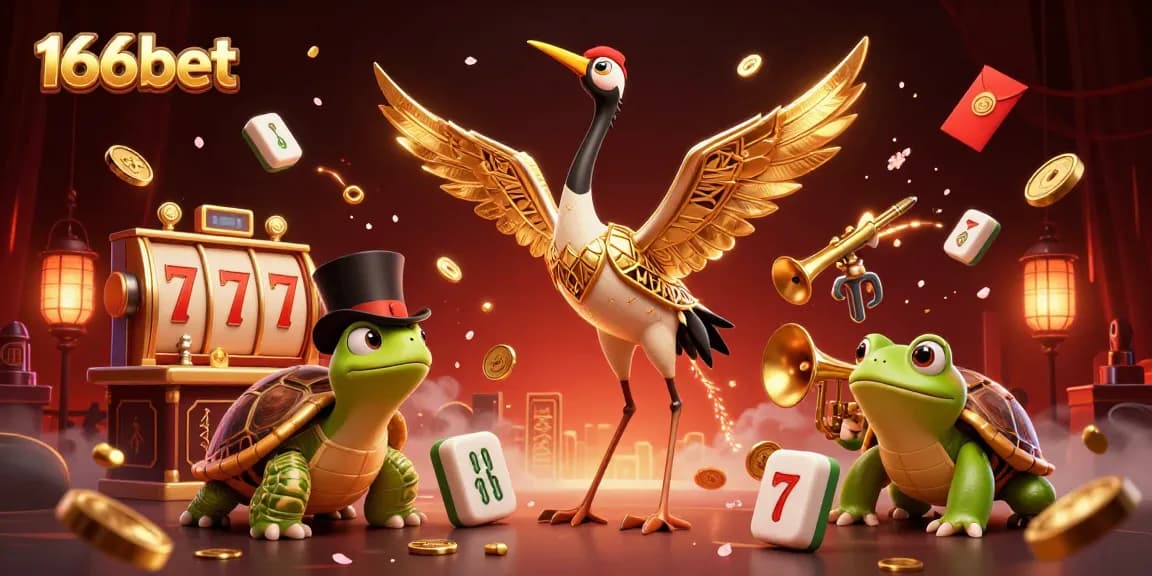 Engage with thrilling games at 166bet, featuring vibrant casino elements and fun characters.