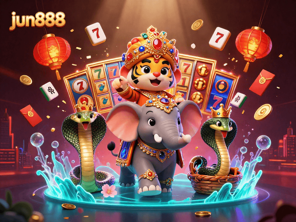 Experience the excitement of jun888 with vibrant 3D casino characters and thrilling gameplay elements.