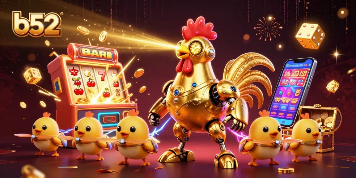 Engage with b52's vibrant slot machines and winning jackpots in an exciting casino scene.