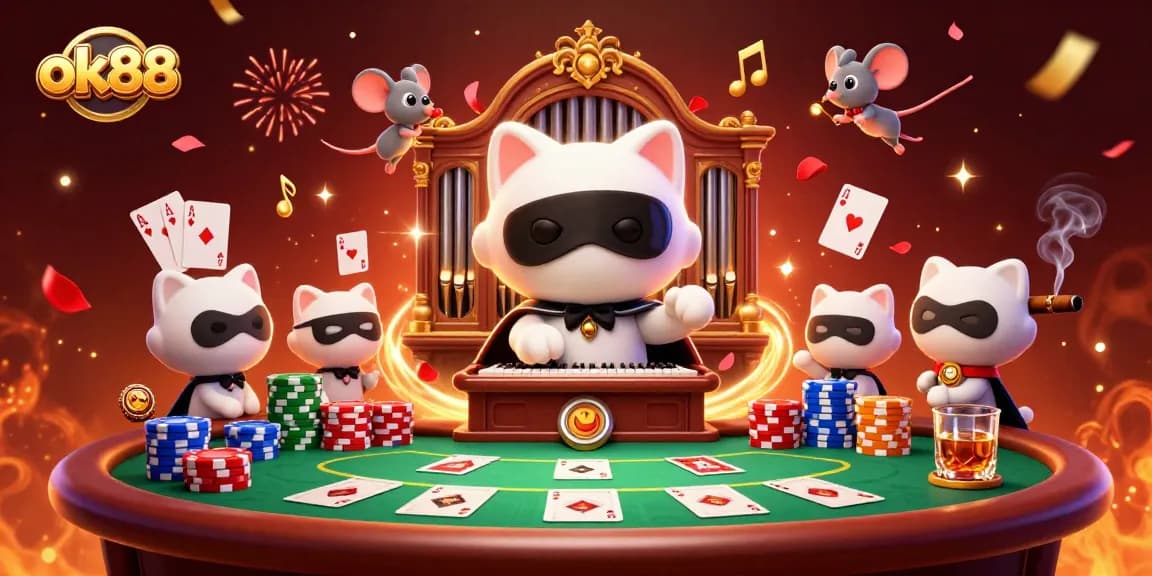 Experience thrilling gameplay at ok88 with an extravagant casino scene full of excitement and winning elements.