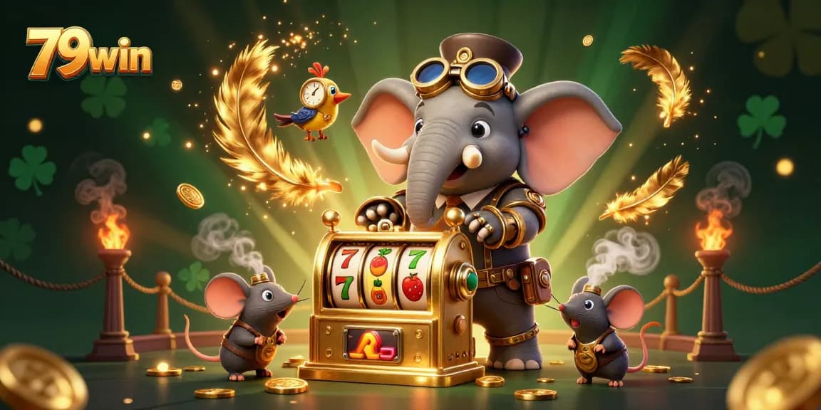 Experience the excitement of 79win with our vibrant 3D casino illustration showcasing thrilling gameplay.