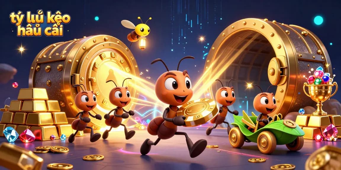 Bid smartly with tỷ lệ kèo nhà cái as the ants carry a massive poker chip through a glittering treasure tunnel.