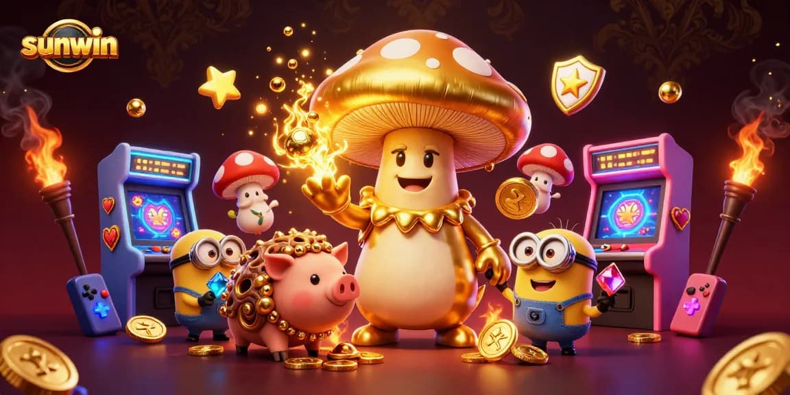 Experience thrilling gameplay and magical wins with Sunwin's interactive casino elements and vibrant 3D characters.