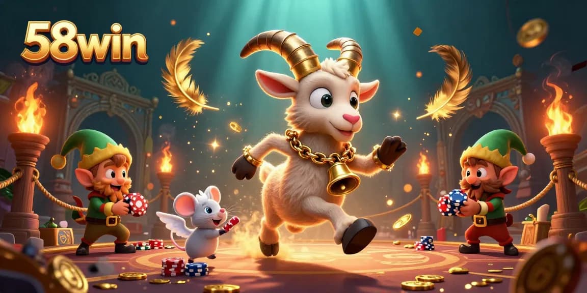 Engage with thrilling gameplay at 58win's lively casino scene featuring colorful characters.