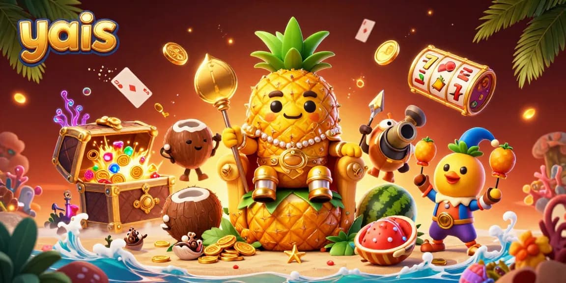 Experience lively gameplay at yais, featuring vibrant characters and casino elements in a rich 3D scene.