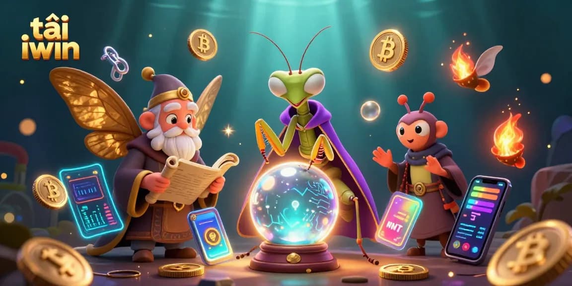 Engage with the vibrant scene of tải iwin featuring whimsical characters and dynamic gambling elements.