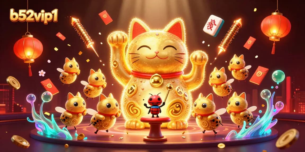 Experience the exciting gameplay at b52vip1 with vibrant casino symbols and dynamic elements.