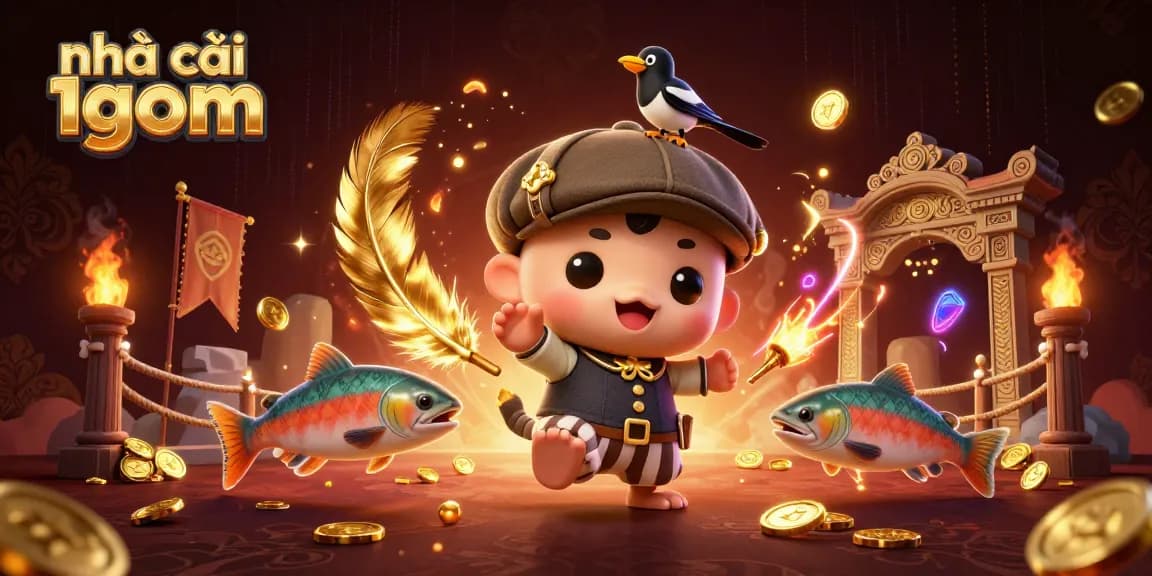 Experience thrilling bets with nhà cái 1gom as baby Nessie and friends playfully promote winning odds.