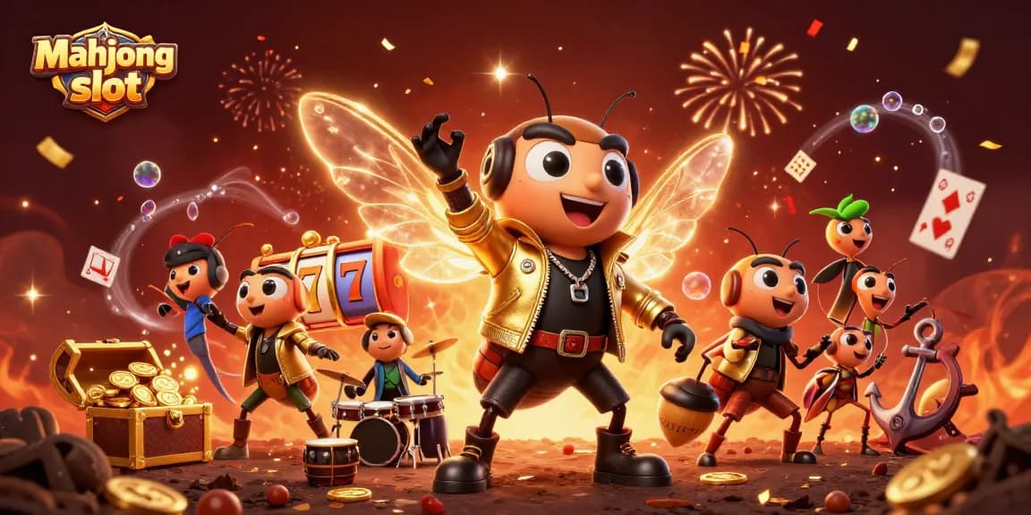 Engage in mahjong slot action with vibrant characters amidst a rich casino atmosphere.