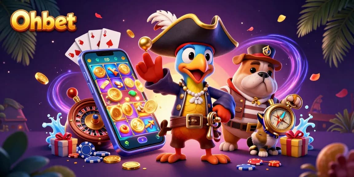 Spin the reels with Oxbet's thrilling 3D pirate-themed casino scene showcasing engaging games.
