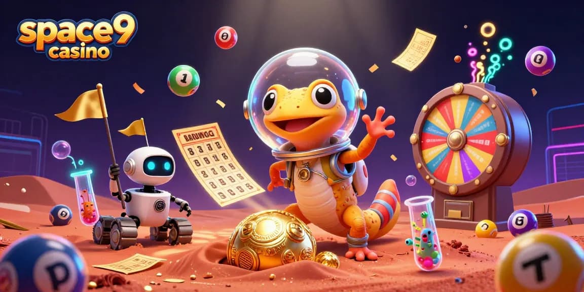 Engage with the exciting world of space9 casino through a vibrant alien scene full of games and fun.
