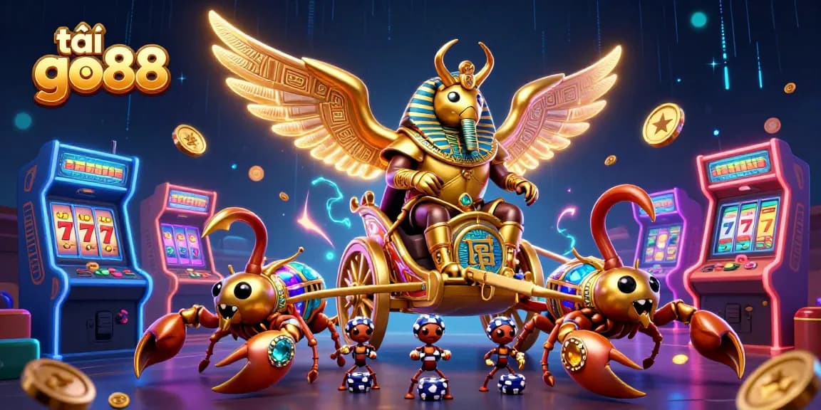 Experience the excitement of tải go88 with an ultra-detailed casino-themed illustration filled with gaming elements.