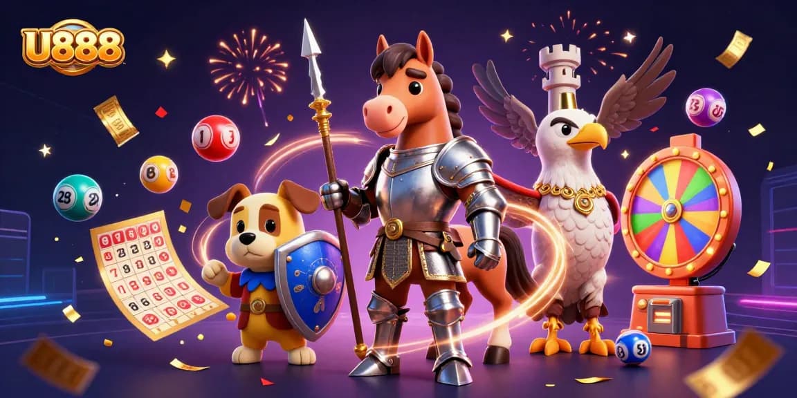 Engage in exciting gameplay at U888 with vibrant lottery elements and colorful prizes.