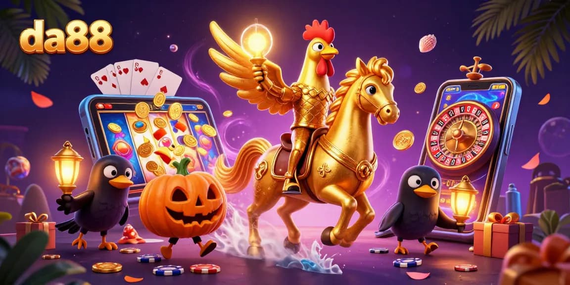 Experience exhilarating gaming with da88 in a vibrant midnight casino setting.