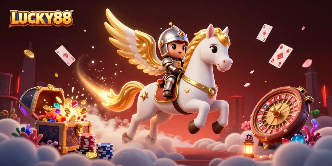 Experience thrilling gameplay with LUCKY88 at a cosmic casino, featuring vibrant characters and rich visual details.