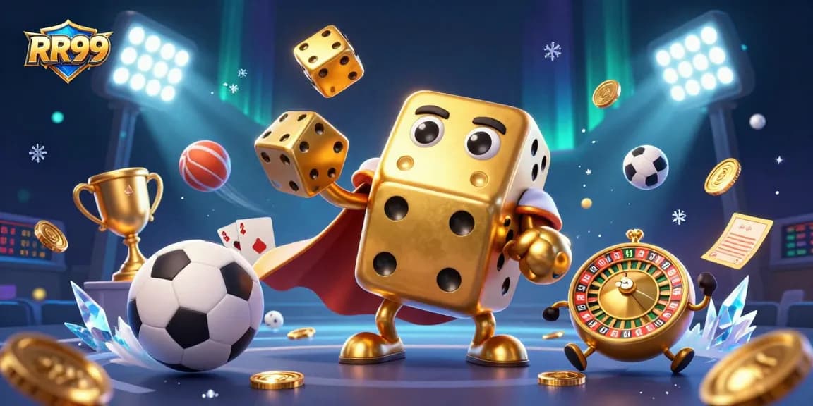 Betting on RR99 brings excitement to the casino with golden dice and dynamic game elements.