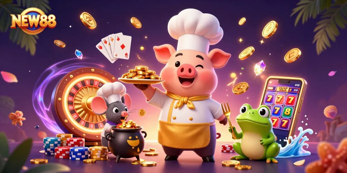 Serving gold coins and casino thrills, explore NEW88's vibrant gaming experience.