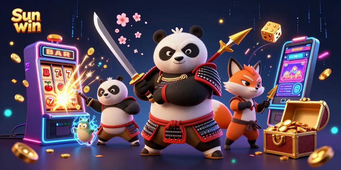 Experience the thrill of Sun win online casino games with vibrant 3D characters and dynamic gaming elements.