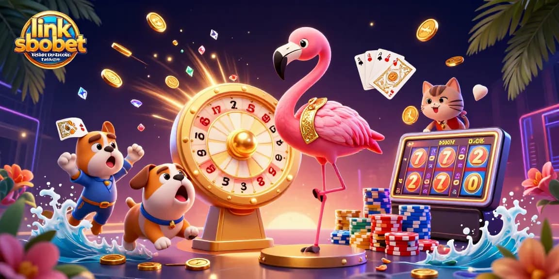 Experience exciting game moments with link sbobet tidak terblokir telkom in this vibrant casino illustration.