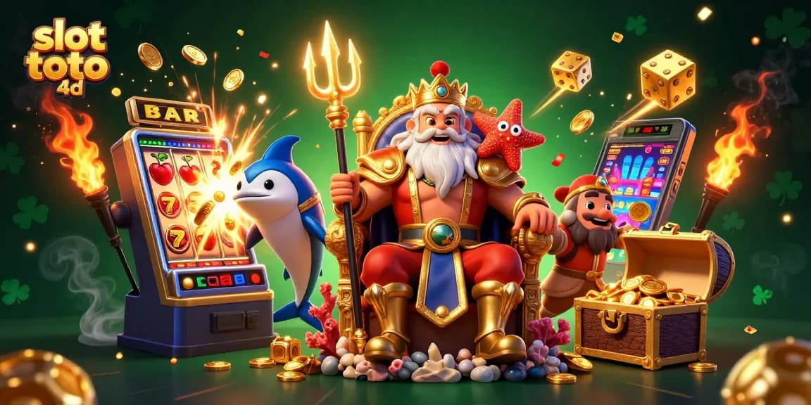 Spin and win with slot toto 4d in this vibrant casino-themed 3D illustration.