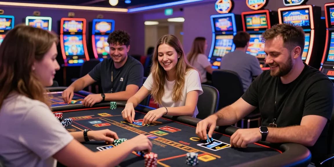 Exciting credit card casino scene featuring diverse players enjoying games at https://scoarch.org.uk, with vibrant decor and engaging atmosphere.