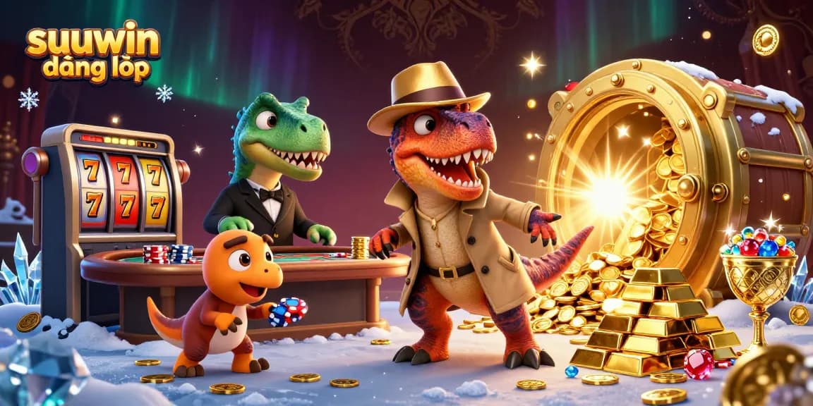 Enjoy thrilling gameplay with suuwin đăng nhập at our exciting animated casino scene featuring unique characters.
