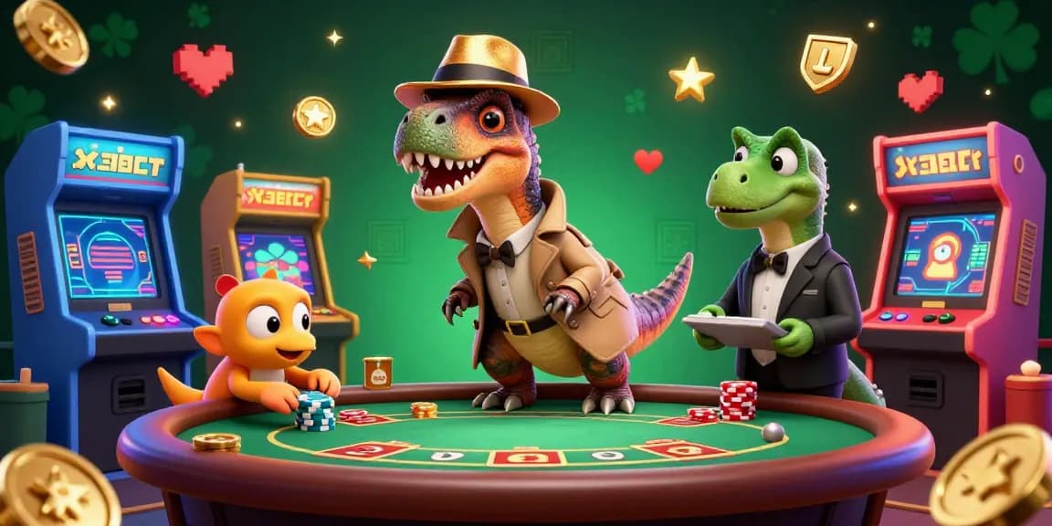 Play the exciting tải sunwin casino games featuring innovative characters at a vibrant blackjack table.