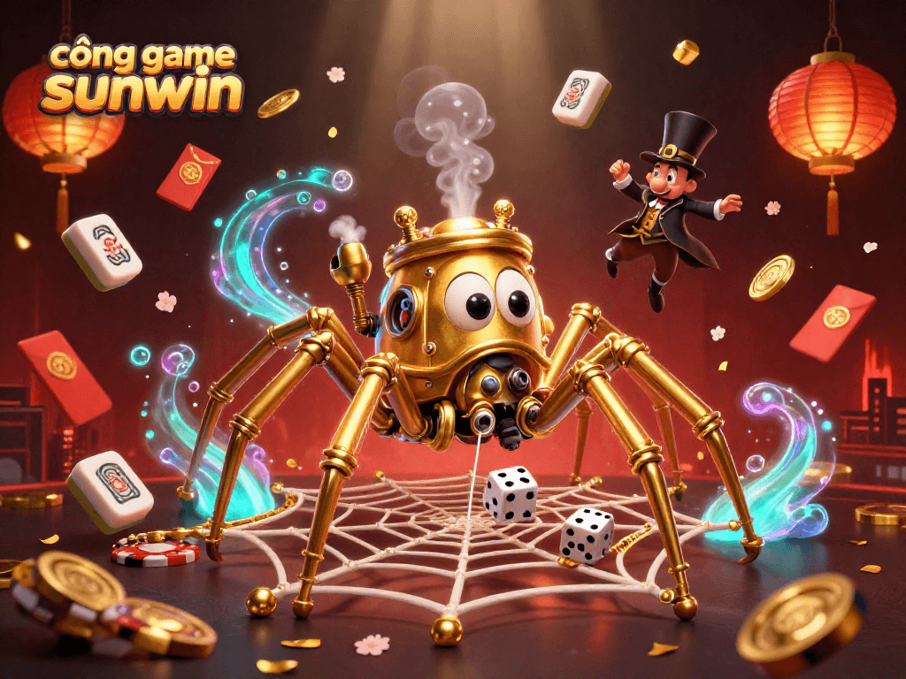 Engage with the cổng game sunwin through stunning 3D visuals showcasing vibrant casino elements.