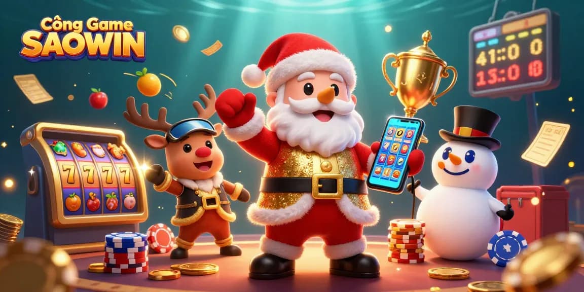 Experience thrilling jackpots at Cổng Game SAOWIN with animated characters and casino action.
