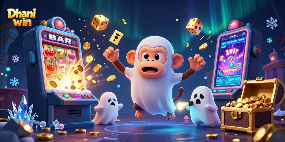 Dive into the exhilarating world of Dhani win, where a mischievous monkey and ghost-hunter puppy illustrate thrilling casino adventures.