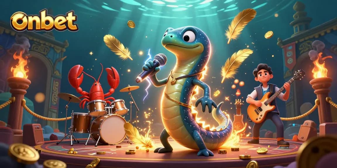 Join the electrifying onbet experience with an underwater casino DJ performance featuring a charismatic eel.