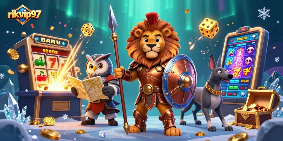 Win big with rikvip97 as the Spartan lion guards a jackpot explosion of gold coins.
