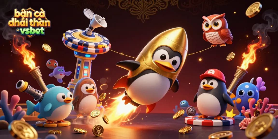 Engage in exciting bắn cá đổi thưởng vsbet action featuring dynamic sea creatures and golden elements.
