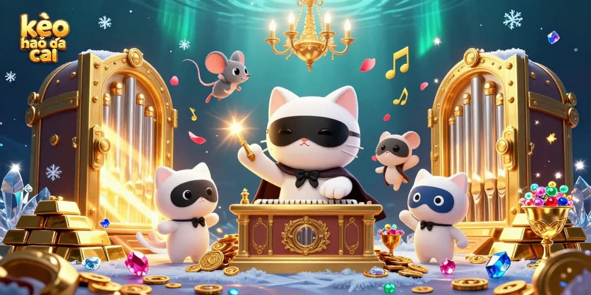 Place bets with kèo nhà cái in an enchanting casino scene featuring vibrant characters.