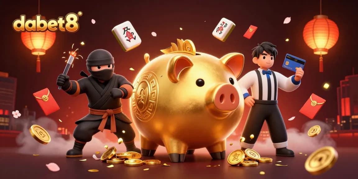 Spin and win with dabet8 in this vibrant casino-themed illustration showcasing high-stakes excitement.