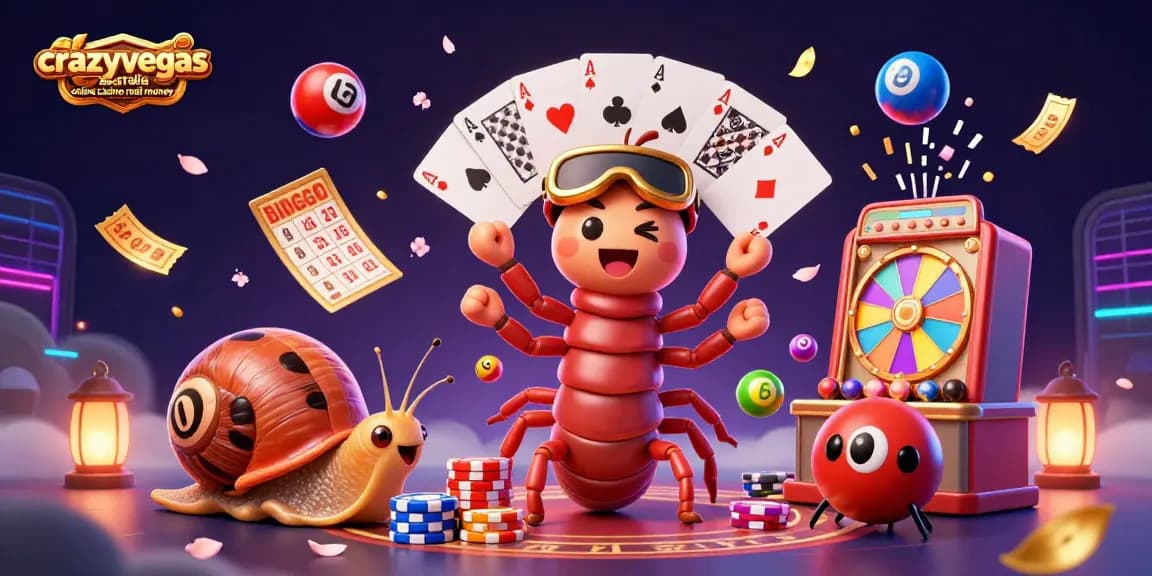 Engage with the crazyvegas australia online casino real money featuring vibrant lottery elements and animated characters.