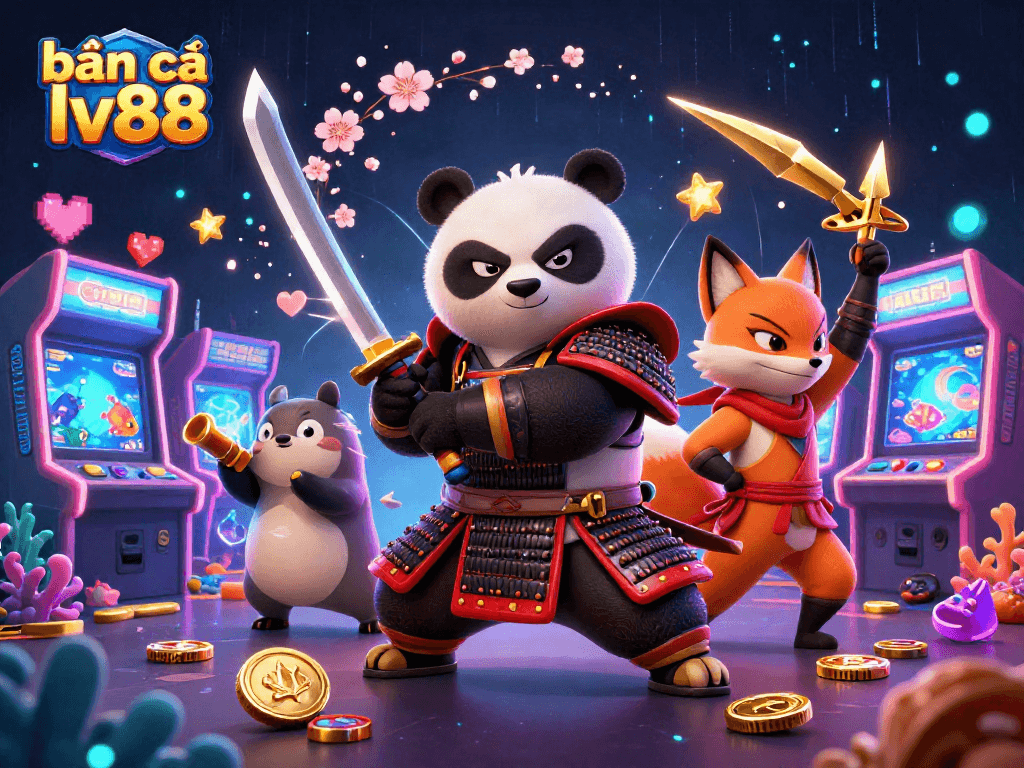 Engage in thrilling bắn cá lv88 adventures with colorful game machines and dynamic characters.