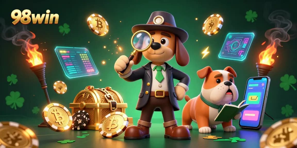 Discover engaging poker strategies at 98win while exploring virtual casino elements in exciting graphics.