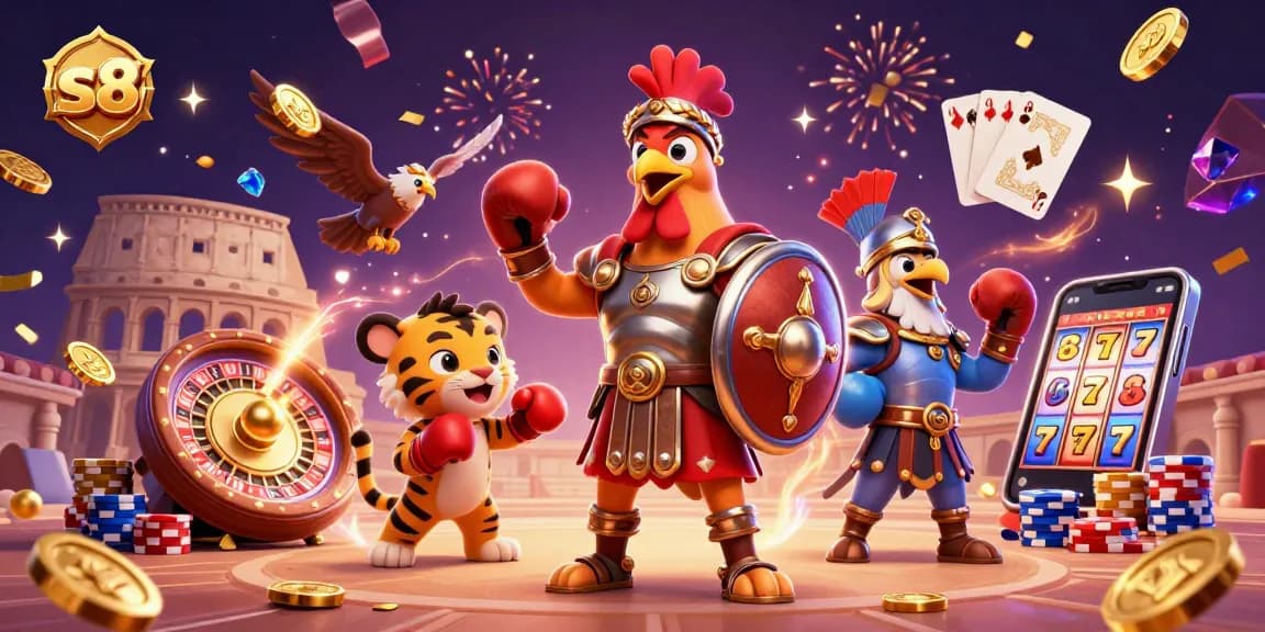 Spin and win at s8 casino with exciting games, a dynamic rooster, and dazzling rewards!