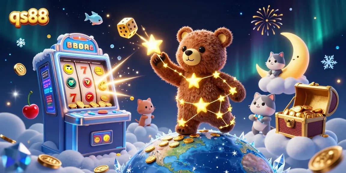 Enjoy exciting wins at qs88 with a lively casino scene featuring jackpot delights and vibrant characters.