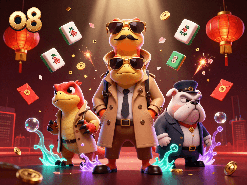 Experience the thrill of o8 as playful raptors attempted to enter a VIP casino, surrounded by vibrant symbols.